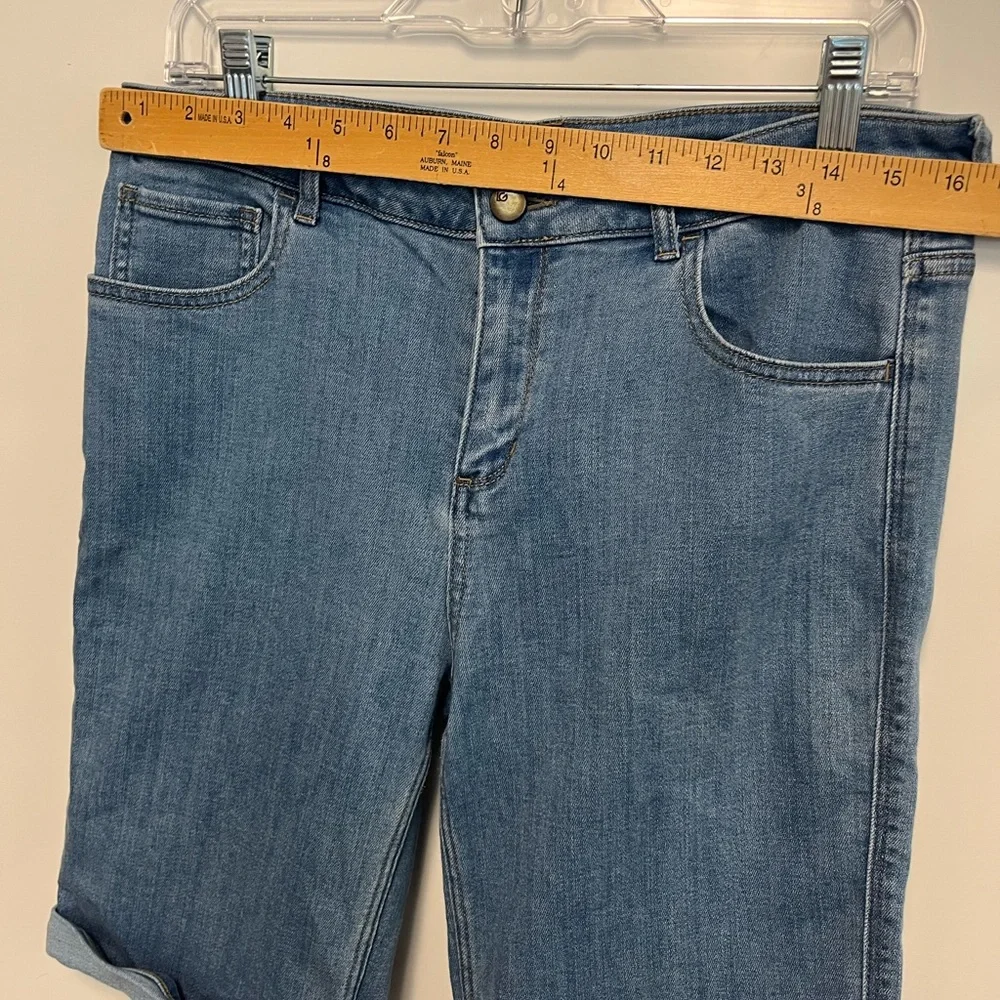 LOGO by Lori Goldstein 5-Pocket Denim Bermuda Shorts with Rolled Cuff Sz. 12 - Picture 6 of 10